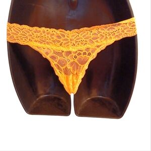 New Yellow lace gstring panties